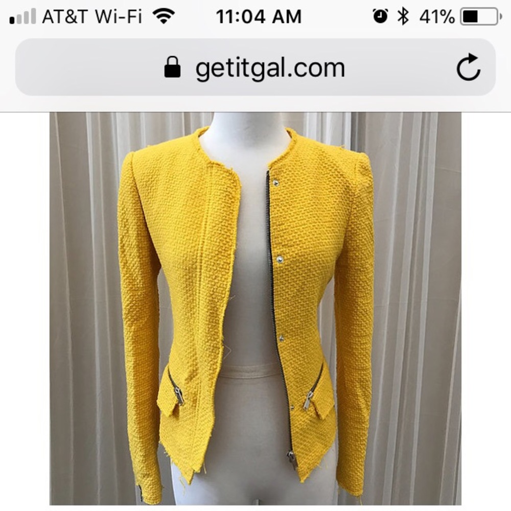 SOLD Yellow ZARA blazer